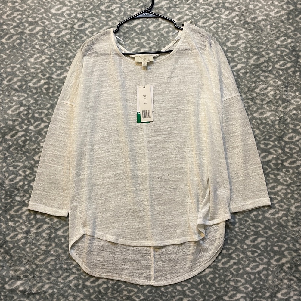 Olive & Oak / Costco / Sheer Long Sleeve / White Cream / XL